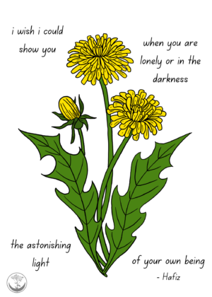 Dandelion + quote print
