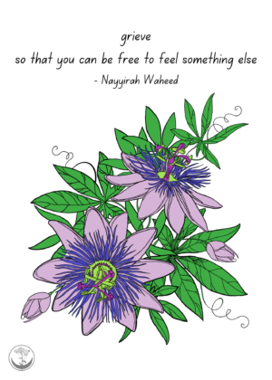 Passionflower + quote print