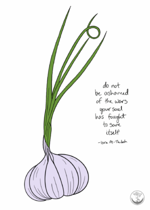 Garlic + quote print