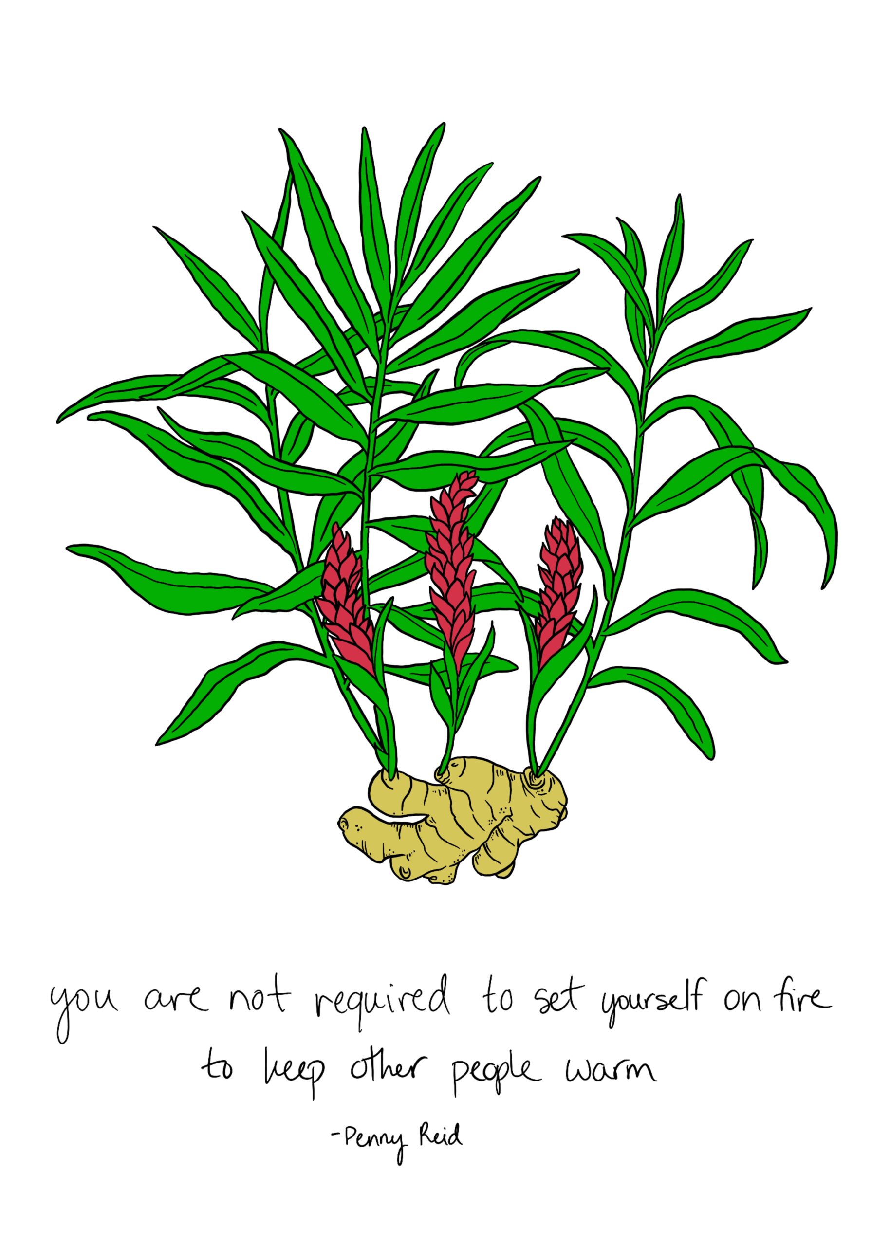 Ginger + quote print