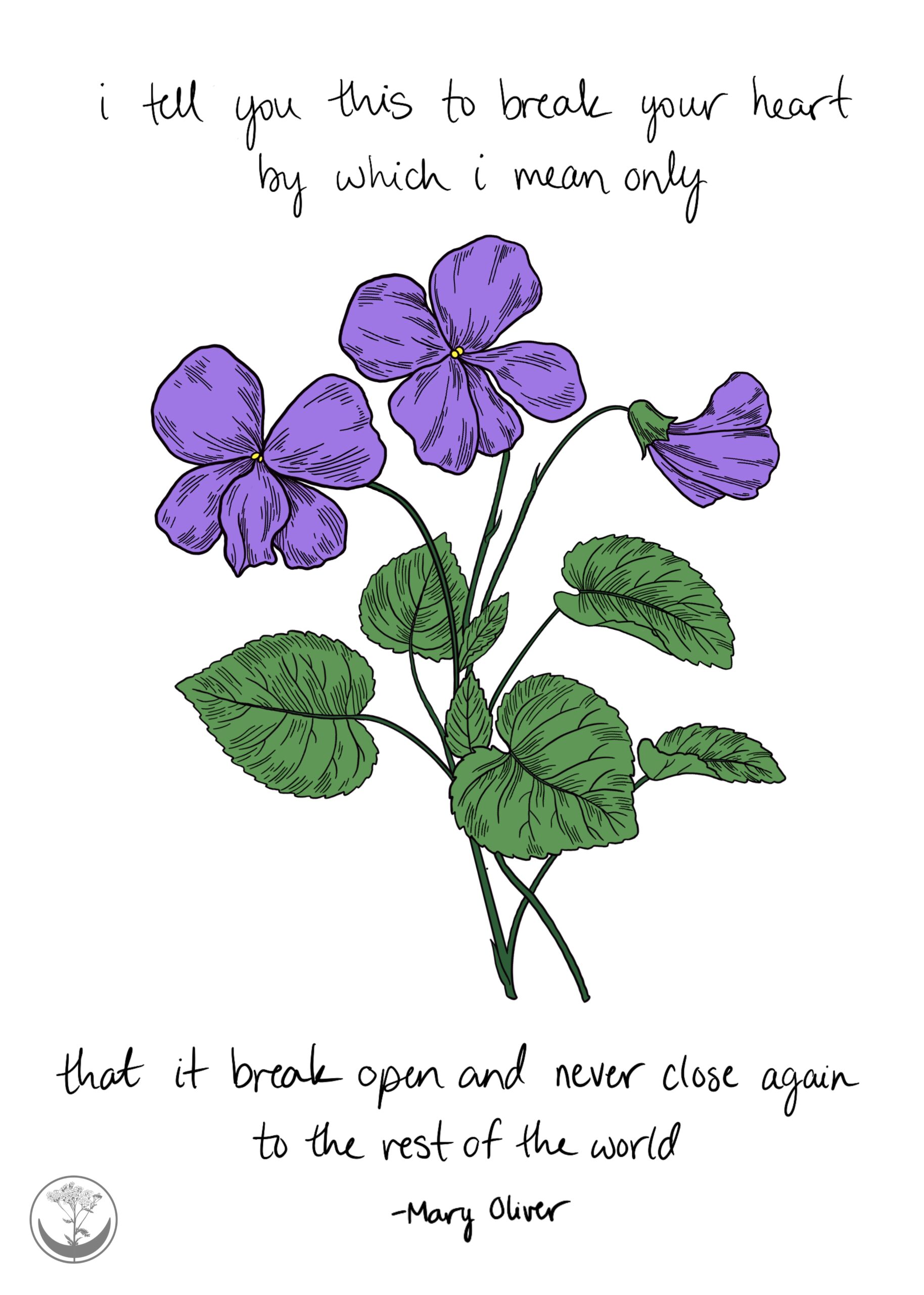 Violet + quote print